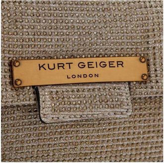 Kurt Geiger Womens Kgl Mini Plate Brixton Bag - Beige Fabric - One Size
