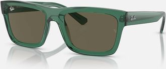 Ray-Ban Womens Warren Bio-Based Sunglasses In Polished Transparent Green