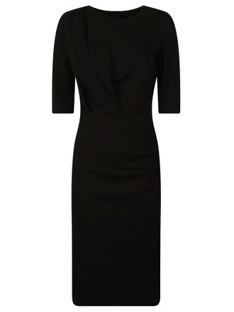 Pinko Achimenes Fitted Black Midi Dress