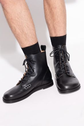 J.W.Anderson Leather Ankle Boots, Mens, Black