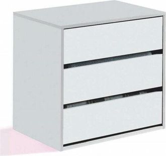 HOGAR 24 Cajonera de 3 cajones, válida para armario de 60 cm de ancho, Color Blanco