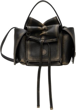 トートバッグ Acne Studios Curved Brown Handbag With Double Slider Zip Acne Studios Curved Brown Handbag With Double Slider Zip Bag