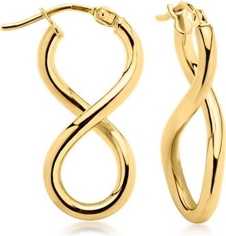 Ross-Simons Italian 10kt Yellow Gold Twisted Hoop Earrings