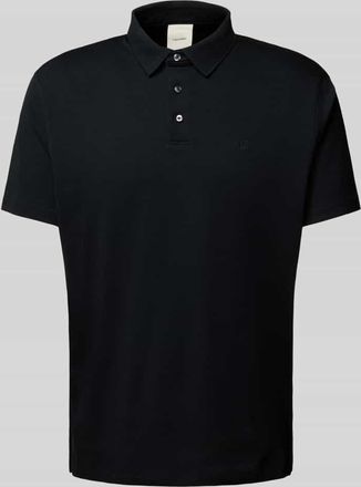 Calvin Klein Relaxed Fit Poloshirt mit Logo-Stitching Modell SUPIMA in Black, Größe XL