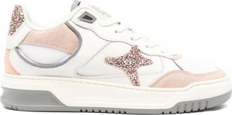 Ama brand glitter-star sneakers - Neutrals