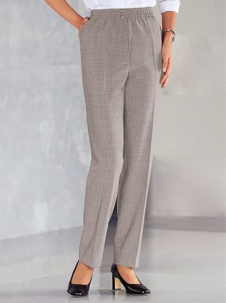 Come On Schlupfhose COME ON, Damen, Gr. 19, Kurzgr&ouml;ssen, beige (beige, meliert), 53% Polyester, 43% Schurwolle, 4% Elasthan, meliert, unifarben, lang, Hosen S