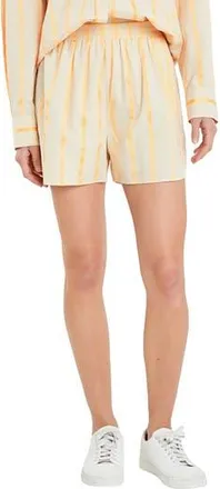 English Factory Tape Stripe Stretch Cotton Shorts in Beige/orange at Nordstrom Rack, Size X-Small