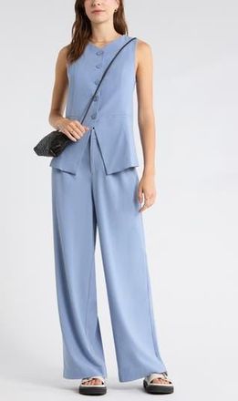 Leith Wide Leg Pants in Blue Umbra at Nordstrom Rack, Size 14