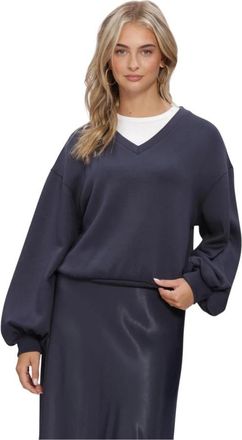 Moss Copenhagen Mschbrionna IMA Q V Sweatshirt - Dames - V-hals truien - Blauw - S/M - Truien & Vesten