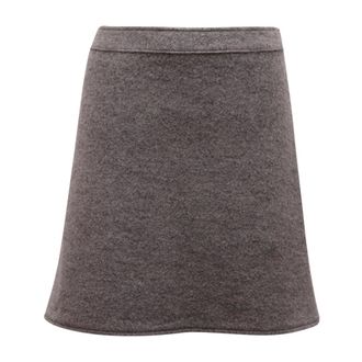 Max Mara Dames, Rokken, Grijs, Maat: M Wol