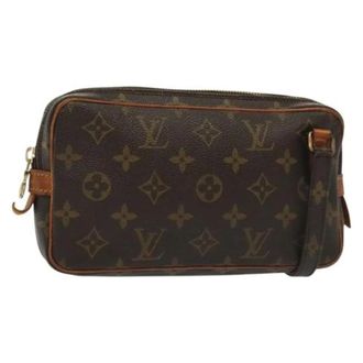 Louis Vuitton Pre-owned Clutches, female, Brown, Size: ONE SIZE Pre-owned Marly Bandouliere Shoulder Bag