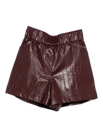 So Allure Ecococco texture shorts - women - Polyester/Viscose/Elastane - 42 - Red