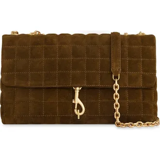 Rebecca Minkoff Medium Edie Quilted Leather Crossbody Bag in Vintage at Nordstrom Rack