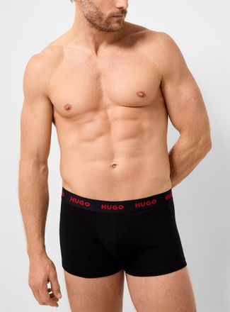 HUGO BOSS Mens 2.5 contrast-logo comfortable trunk Cotton