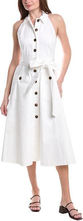 Carolina Herrera Halter Neck Button Front Midi Dress