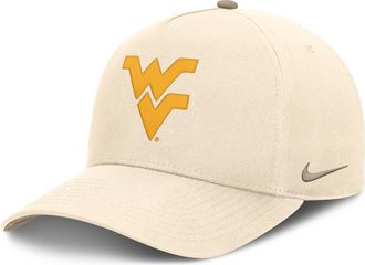 Nike West Virginia Origin of Speed Rise Nike Mens Dri-FIT College A-Frame Adjustable Hat in Brown | NC2B0DTUWVN-M4T