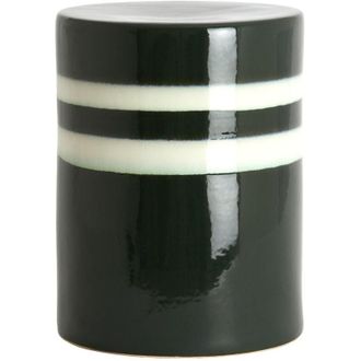 Light & Living Light & Living Mooca Mesa Auxiliar Cer&aacute;mica Verde Oscuro-blanco