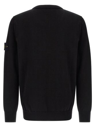 Stone Island Organic Cotton Crewneck Sweater - Black