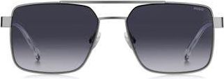 BOSS HG 1313/S 56mm Gradient Rectangle Sunglasses in Matte Ruthenium at Nordstrom Rack