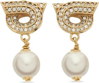 Ferragamo Gancini Pearl-shaped Earrings