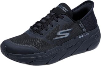 Skechers Mens Max Cushioning Slip-ins-Athletic Workout Running Walking Shoes with Memory Foam Sneaker, Black, 9.5 UK X-Wide
