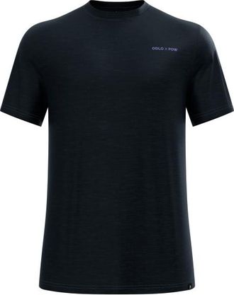 Odlo X Pow Merino Tencel T-Shirt Crew Neck S/S Merinoshirt für Herren | schwarz