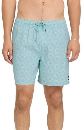 Quiksilver Ocean Mayhem Volley Swim Trunks in Aqua at Nordstrom, Size Xx-Large