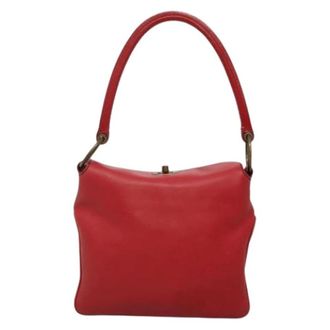Miu Miu Pre-owned Handbags, female, Red, Size: ONE SIZE Pre-owned Leather Shoulder Bag