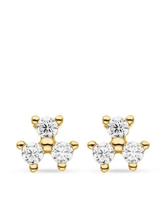 VEYNOU 14kt yellow gold Fleur diamond stud earrings