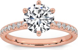Pompeii3 1.58Ct Diamond Engagement Ring 14k Gold Lab Grown