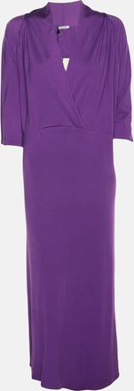 Marina Rinaldi Purple Jersey Midi Dress