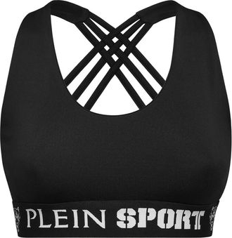 Plein Sport Sport Top - Dames - Sportshirts - Zwart - XL - Nylon - Fitness