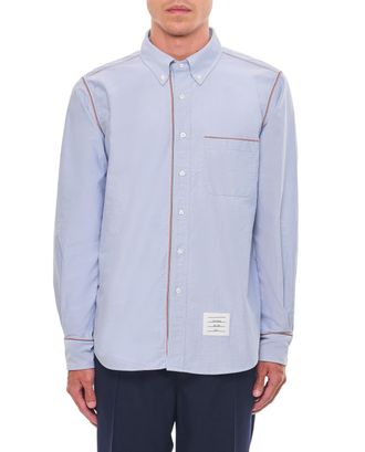 Thom Browne Light Blue Cotton Oxford Shirt