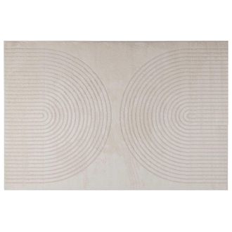 vidaXL Alfombras De &Aacute;rea Galati Crema 170 X 120 Cm Poli&eacute;ster Vidaxl