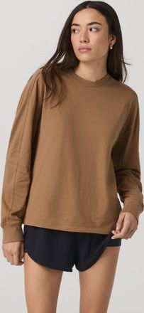 Vuori Clothing Long Sleeve Heavyweight Cotton Tee In Acorn