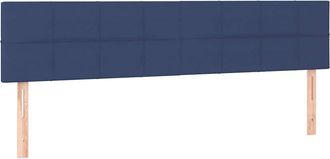 vidaXL Cabecero Con Led De Tela Azul 180x5x78/88 Cm Vidaxl