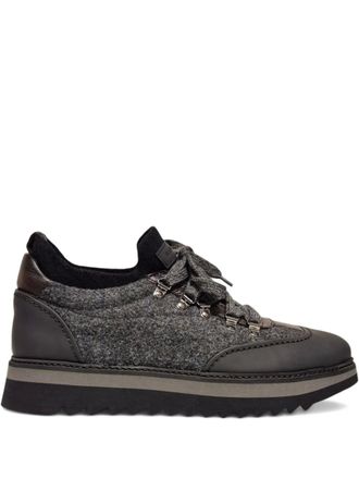 BARRETT panelled platform sneakers - men - Rubber/Leather/Leather - 8 1/2 - Brown