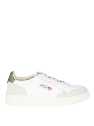 Autry White Medalist Low Leather Suede Sneakers