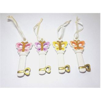 Trade Shop Trade Shop - Set 12 Pz. Bomboniera Bomboniere Chiave Farfalla 18 Anni Compleanno Portachiavi