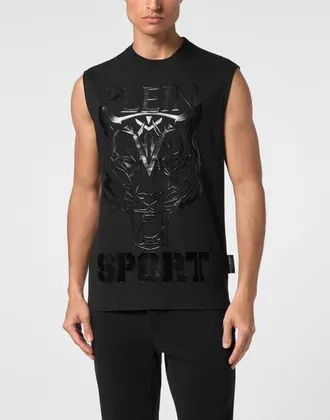 Plein Sport Tank Top Tiger Men in Black/black at Nordstrom, Size Xxx-Large