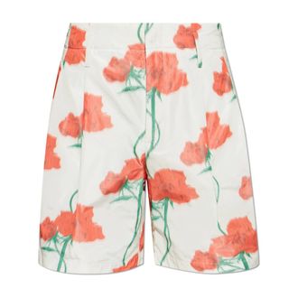 Kenzo Casual Shorts, male, Beige, Size: W40 Floral Motif Shorts
