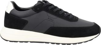 HUGO BOSS Zapatillas de deporte de perfil bajo en ante y nailon - Shoes - Hombre - Negro - 40 EU