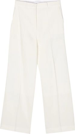 Lanvin High-Waisted Wide-Leg Trousers With Front Pleats