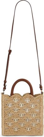 Paco Rabanne Bolso Tote Peque&ntilde;o de Rafia - Bags - Mujer - Beige - ONE SIZE