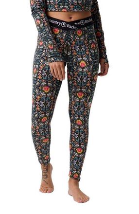 Backcountry Cedars Rws Merino Lt-Wt Baselayer V-Waist Bottom - Womens in Tyrol Floral Print at Nordstrom, Size X-Small