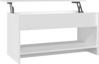 vidaXL Vidaxl - 809647 Coffee Table White 102x50x52,5 cm Engineered Wood