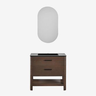 Sklum Sklum - Conjunto De Mueble De Ba&ntilde;o En Madera Con Lavabo Integrado Misene