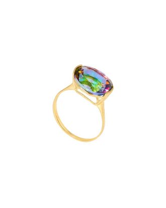 Tiramisu Plated 1.28 Ct. Tw. Mystic Quartz Solitaire Ring
