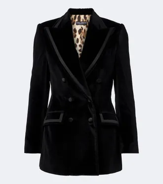 Dolce & Gabbana Cotton and silk-blend velvet blazer