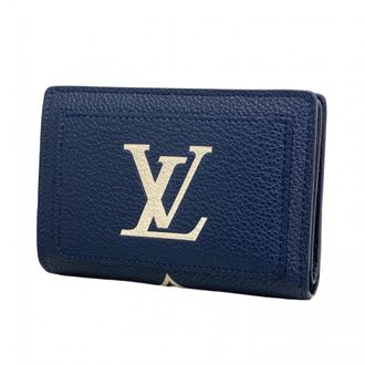 Louis Vuitton Cream Navy Wallet (Bi-Fold) (Pre-Owned)